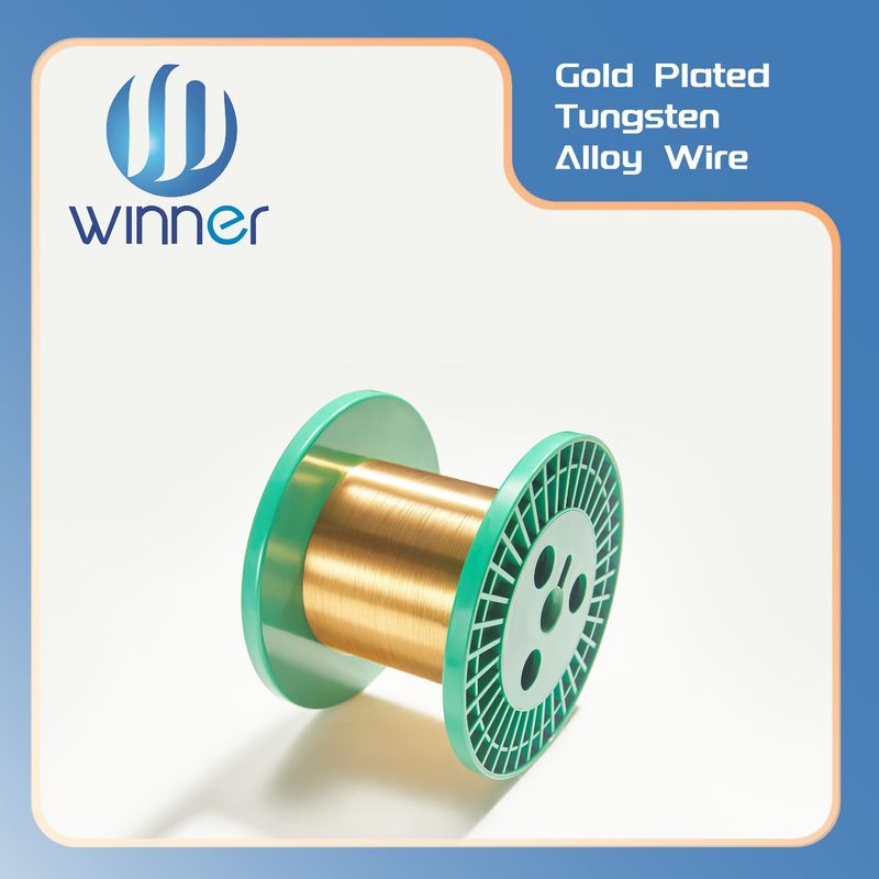 0.02mm 0.3mm Diameter Option 3.28ft Length Gold-Plated Tungsten Wire for Scientific Research High-Temperature Auto/Industrial