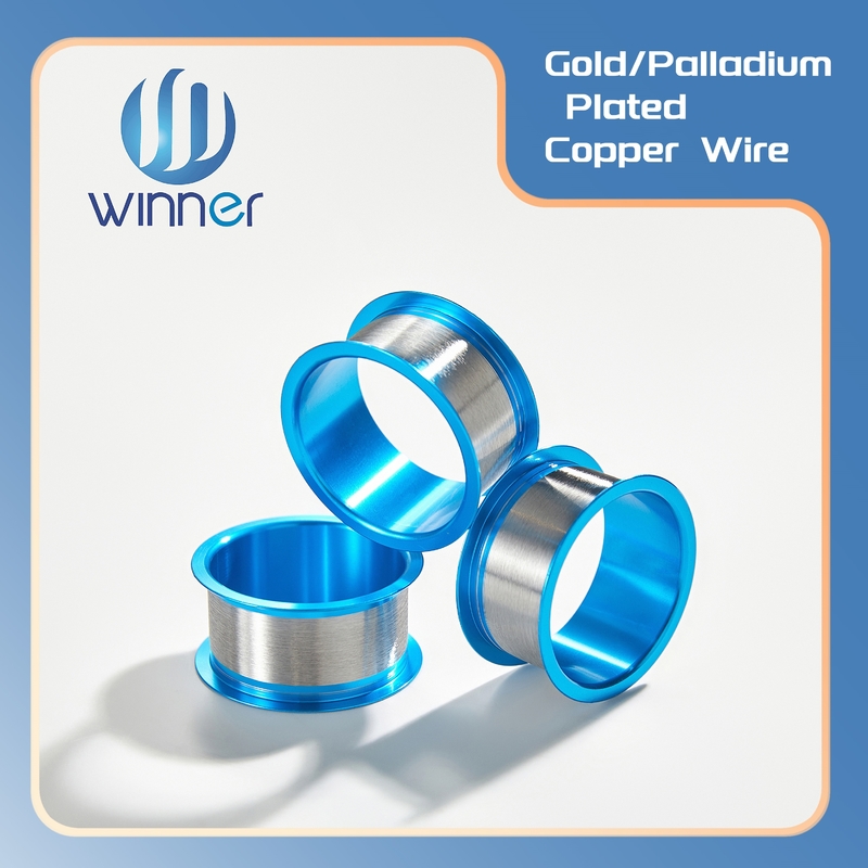 0.01mm Palladium bekleed koperen banddraad Hoge sterkte Reinheid 99,99% Oppervlakte Afwerking Helder
