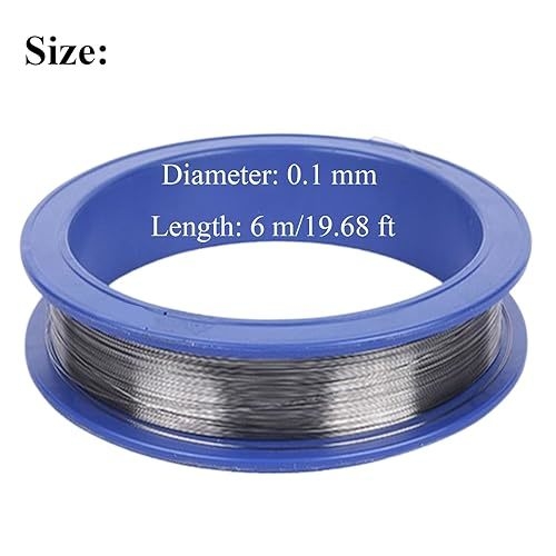 Zeer zuivere wolfraamdraad, 99,95% zuivere metaaldraad diameter 0,09 mm-0,15 mm, lengte 6 m voor industrieel laboratorium