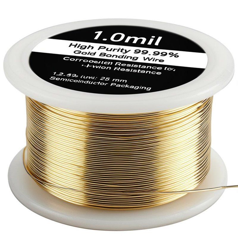 1.0mil Hoge zuiverheid 99,99% Goudbanddraad met corrosiebestendigheid voor halfgeleiderverpakkingen