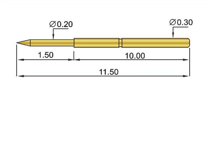 Goudgeplatte messingvaten met een volle slag van 1,50 mm en een maximale contactweerstand van 50 mΩ voor ICT-tests
