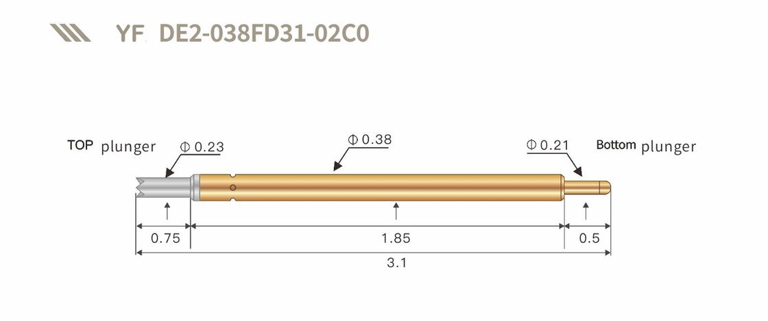 Goud bekleed hoge duurzaamheid veerproefsonde.